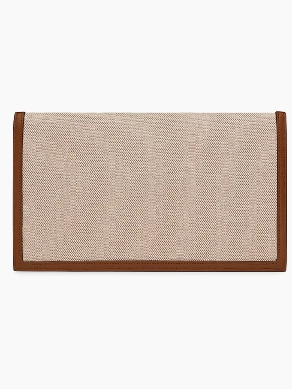 NWT Saint Laurent Uptown Pouch  Canvas Smooth Leather NEW IN BOX FULL SET Cream - Picture 4 of 6